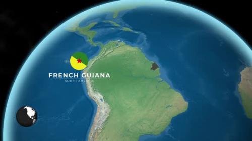 Videohive - French Guiana Earth Map - 47634831 - 47634831