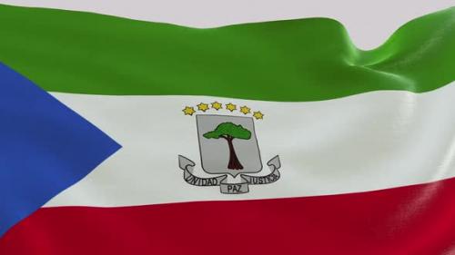 Videohive - Equatorial Guinea Fabric Flag - 47634843 - 47634843