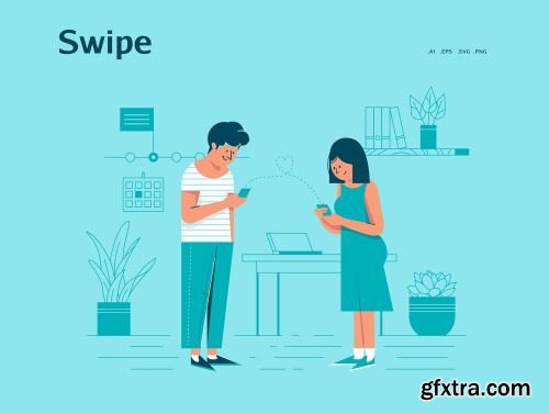 Swipe Illustrations Ui8.net