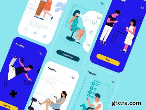 Swipe Illustrations Ui8.net