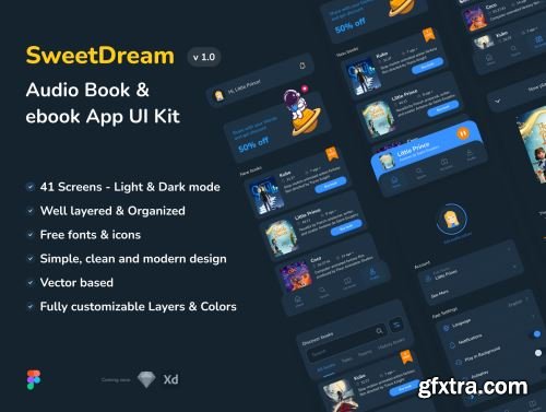 Sweet Dream - Audio Book & ebook App UI Kit Ui8.net