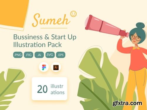 Sumeh - Business and Start Up Illustration Pack Ui8.net