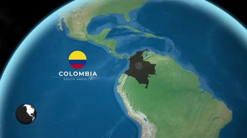 Videohive - Colombia Earth Map - 47634880 - 47634880