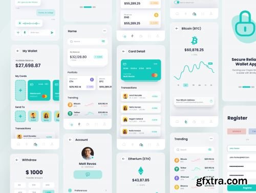 Binity - Crypto Wallet And Finance App UI Kit Ui8.net