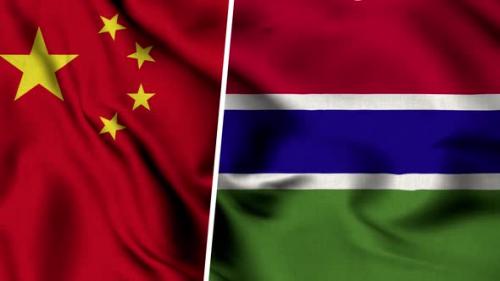 Videohive - China Flag And Flag Of Gambia - 47635096 - 47635096