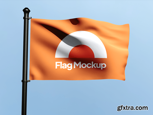 Branding Flag Mockup WERWR9Z