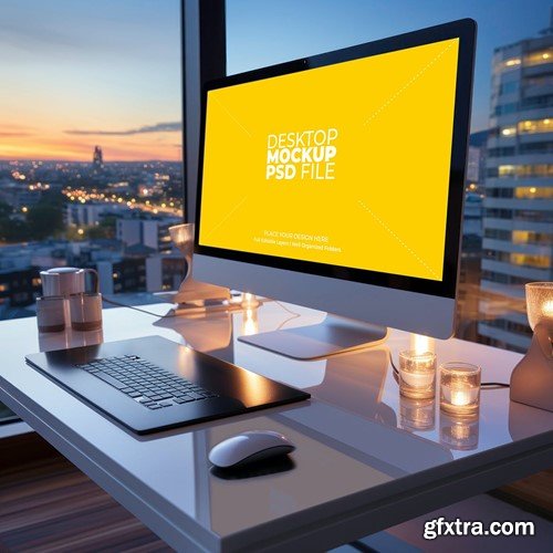 A desktop with a city view G8L62XZ