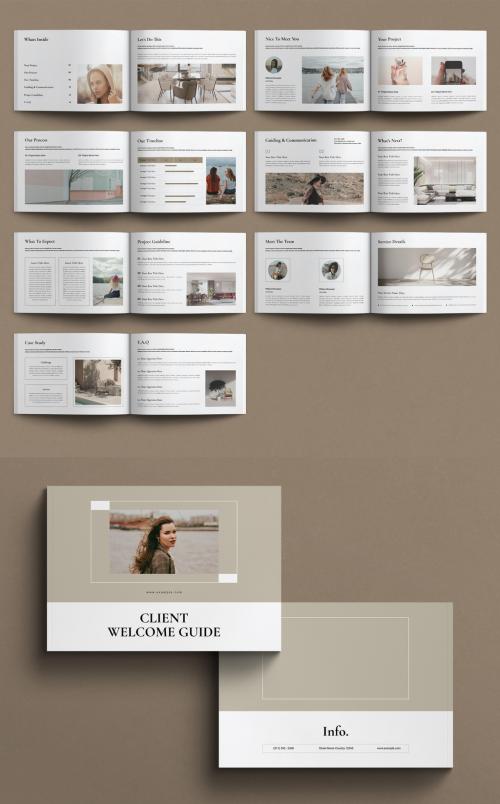 Welcome Guide Business Template Magazine Layout Landscape 636889038