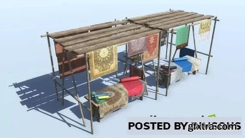 Medieval Fabric Market Stall v1.0