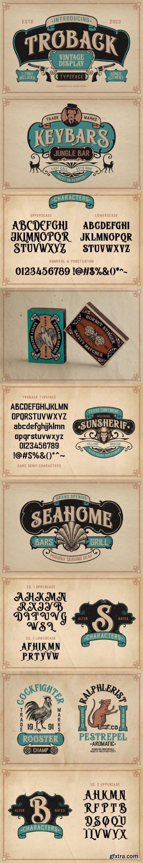 Troback – A Vintage Display Font