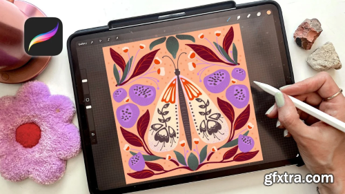 Folk Art Moths in Procreate: A Fun Beginner-Friendly Class