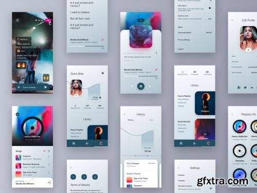 Stream - Social Music UI Kit Ui8.net