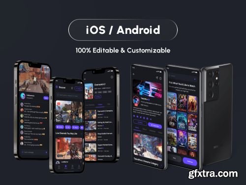 Streamo - Game Live Streaming App UI Kit Ui8.net