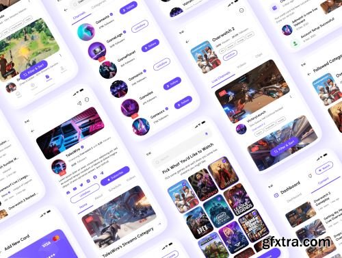 Streamo - Game Live Streaming App UI Kit Ui8.net