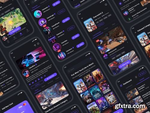 Streamo - Game Live Streaming App UI Kit Ui8.net