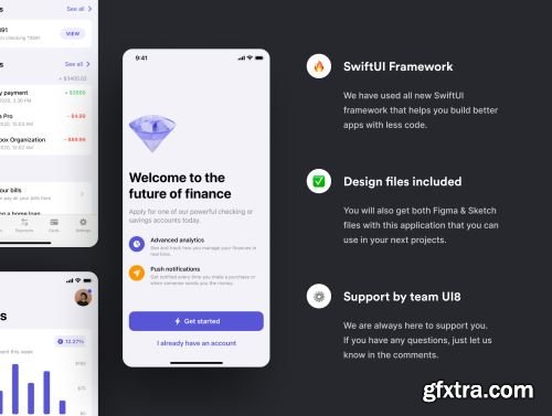 Swift Finance: iOS 14 App Kit Ui8.net