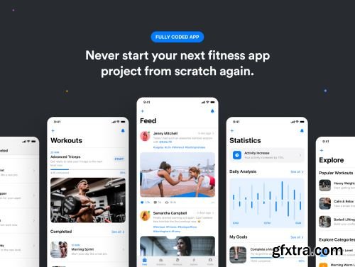 Swift Fitness: iOS 14 App Kit Ui8.net