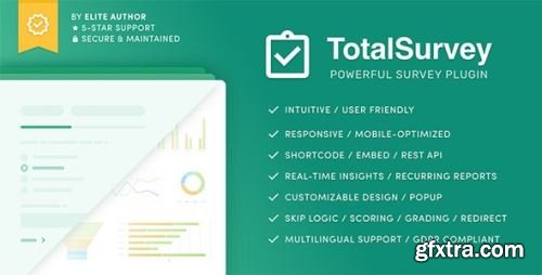 CodeCanyon - Total Survey - Responsive WordPress Survey Plugin v1.8.3 - 43745897 - Nulled