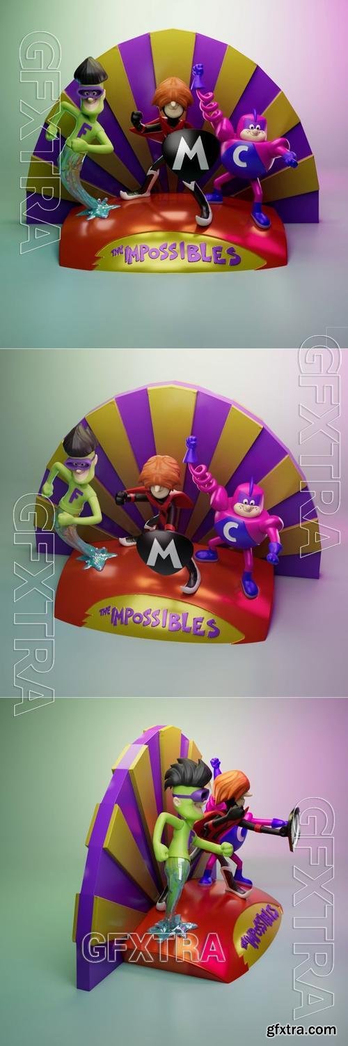 The Impossibles Heroes &ndash; 3D Print Model