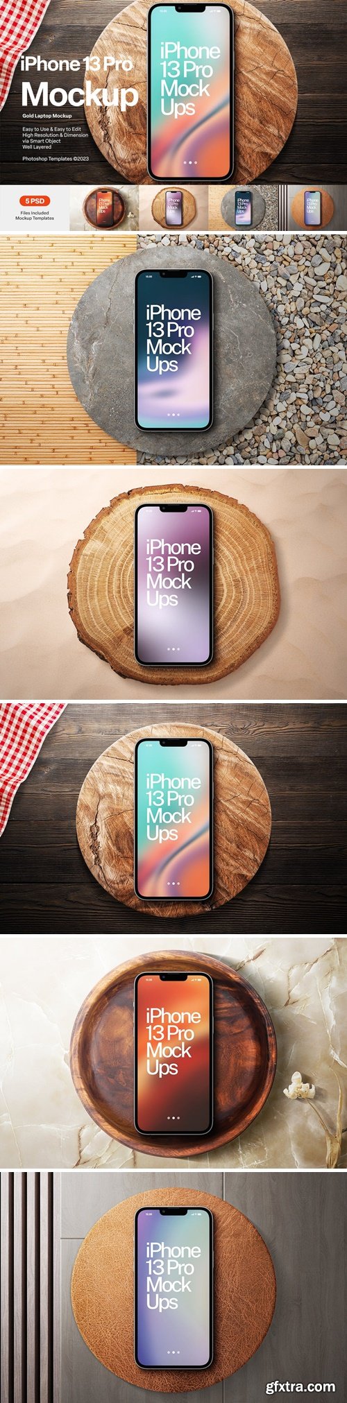 5 iPhone 13 Pro Mockups G5KJDS2