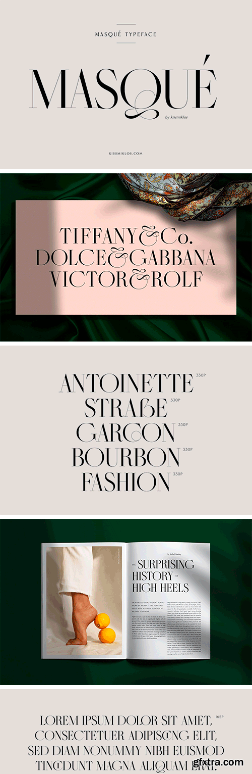 Masqu&eacute; Typeface