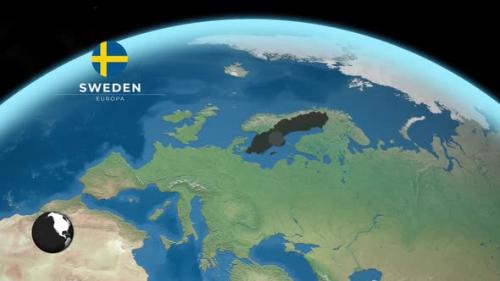 Videohive - Sweden Earth Map - 47635487 - 47635487