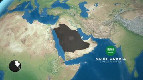 Videohive - Saudi Arabia Earth Map - 47635532 - 47635532