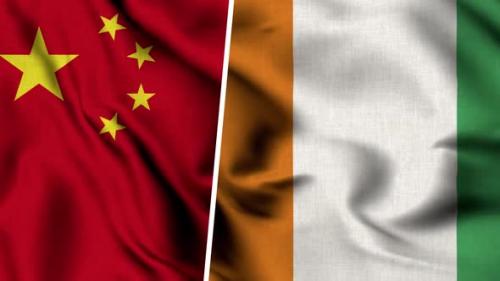 Videohive - China Flag And Flag Of Ivory Coast - 47635089 - 47635089