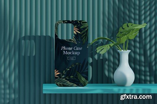 Phone Cases Mockup Green Leaf FNXU6JR