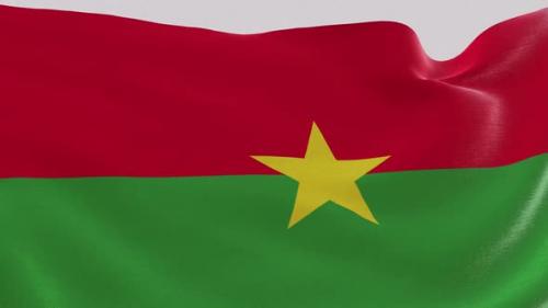 Videohive - Burkina Fasso Fabric Flag - 47635134 - 47635134