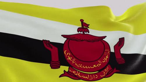 Videohive - Brunei Fabric Flag - 47635140 - 47635140