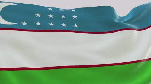 Videohive - New Uzbekistan Fabric Flag - 47635187 - 47635187