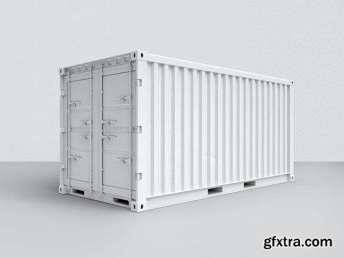 Shipping Container Storage Psd Mockup Set FYGCKY7