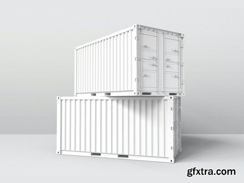 Shipping Container Storage Psd Mockup Set FYGCKY7