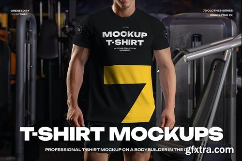 Mockup Men's T-shirt in the Gym BAK863U