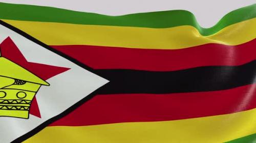 Videohive - Zimbabwe Fabric Flag - 47635253 - 47635253