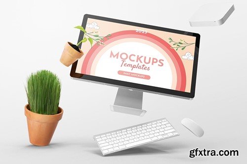 iMac Office Desk Mockup V4YD5EM