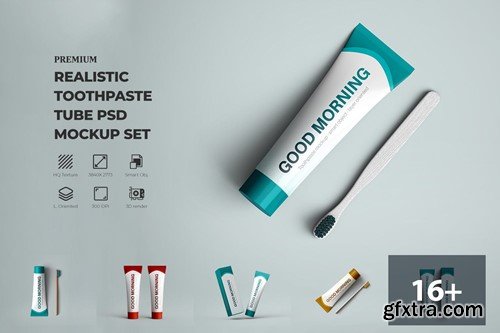 Toothpaste Tube Mockup ERT5EFB