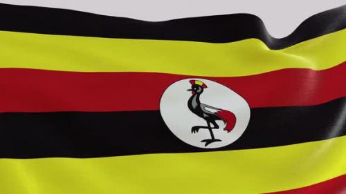 Videohive - Uganda Fabric Flag - 47635266 - 47635266