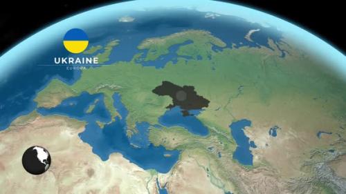 Videohive - Ukraine Earth Map - 47635270 - 47635270