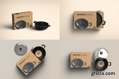 Fry Pan Box Packaging Mockup 9TKBSCM