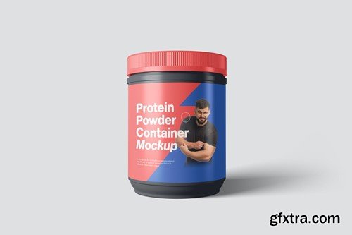 Protein Powder Container Mockups 3F8UQX6