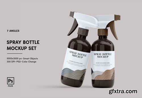 Plastic Spray Bottle Mockup ULS62AQ