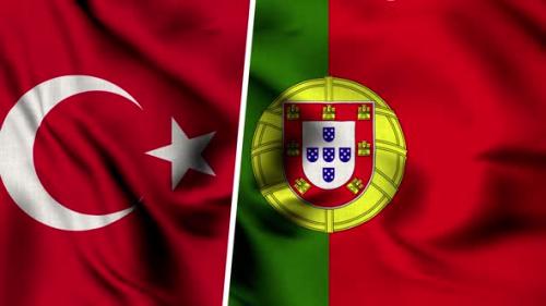 Videohive - Turkey Flag And Flag Of Portugal - 47635296 - 47635296