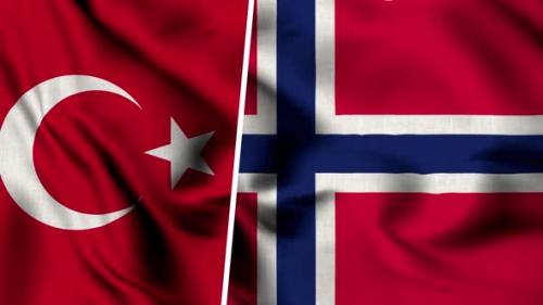 Videohive - Turkey Flag And Flag Of Norway - 47635361 - 47635361