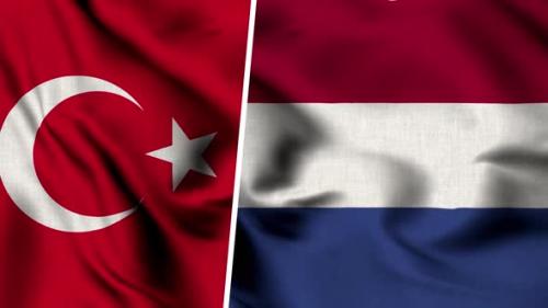 Videohive - Turkey Flag And Flag Of Netherlands - 47635363 - 47635363