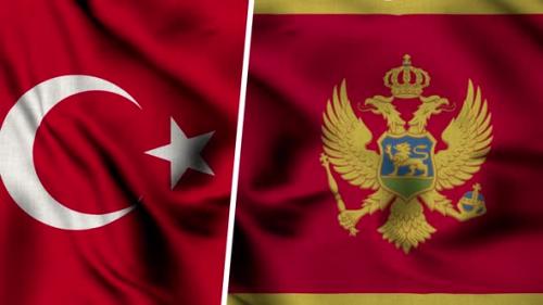 Videohive - Turkey Flag And Flag Of Montenegro - 47635365 - 47635365