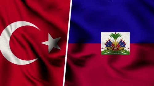 Videohive - Turkey Flag And Flag Of Haiti - 47635371 - 47635371