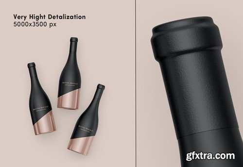 Wine Bottle Mockup Set 86L9LL8