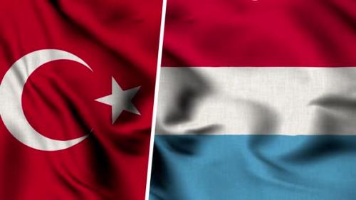 Videohive - Turkey Flag And Flag Of Luxembourg - 47635373 - 47635373